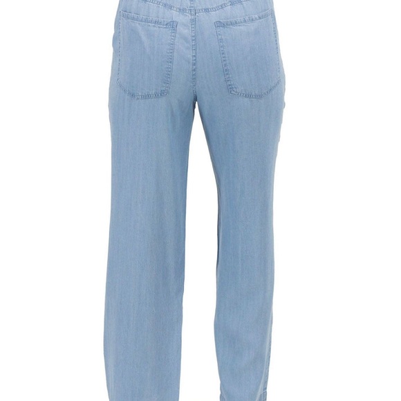 Tencel™ Lyocell Drawstring Wide Leg Pants in Chambray Wash - Picture 4 of 4